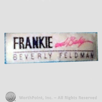Clothing label : Beverly Feldman.