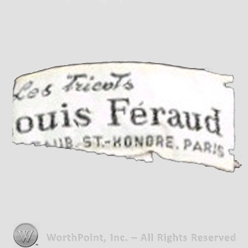 Clothing label : Louis Feraud.