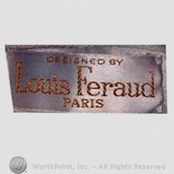 Clothing label : Louis Feraud.