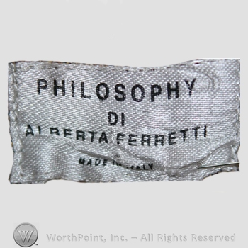 Clothing label : Alberta Feretti.
