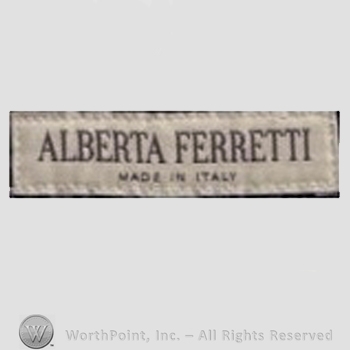 Clothing label : Alberta Feretti.
