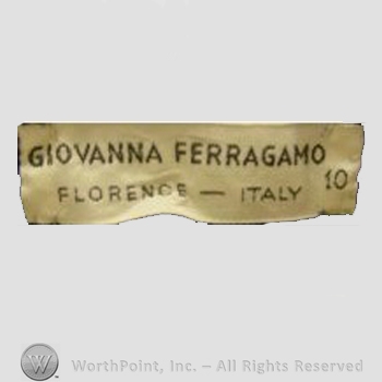 Clothing label : Salvatore Ferragamo.