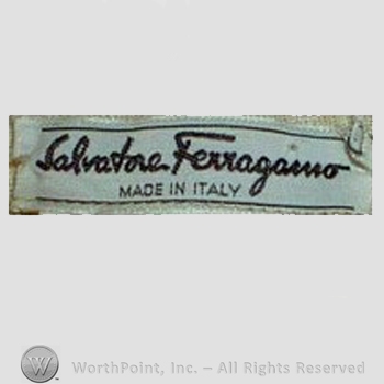 Clothing label : Salvatore Ferragamo.
