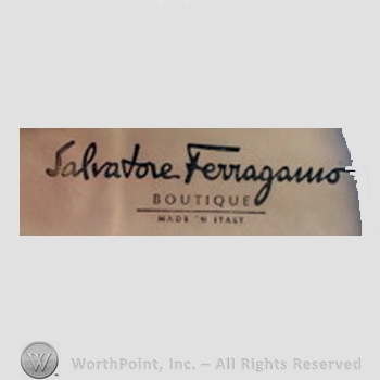 Clothing label : Salvatore Ferragamo.