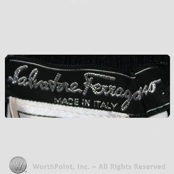 Clothing label : Salvatore Ferragamo.
