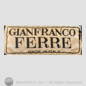Clothing label : Gianfranco Ferre.