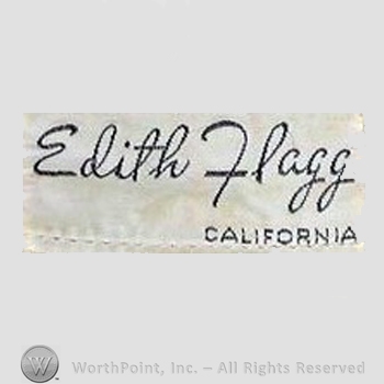 Clothing label : Edith Flagg.