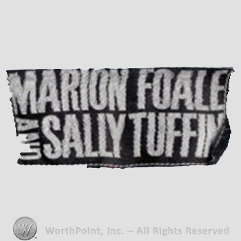Clothing label : Marion Foale and Sally Tuffin.