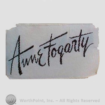 Clothing label : Anne Fogarty.