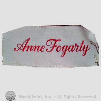 Clothing label : Anne Fogarty.