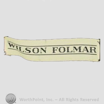 Clothing label : Wilson Folmar.