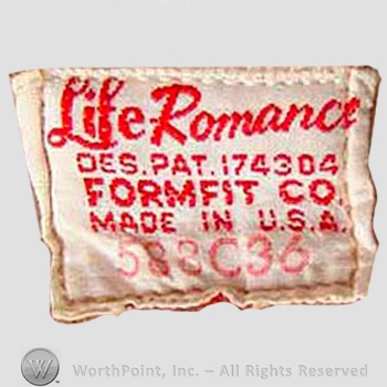 Clothing label : Formfit Company.