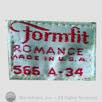 Clothing label : Formfit Company.