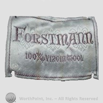 Clothing label : Forstmann.