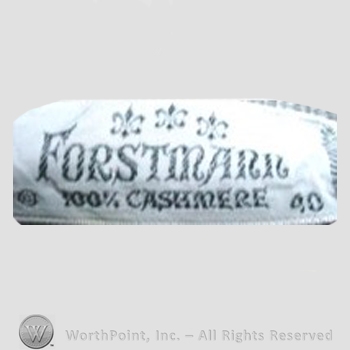 Clothing label : Forstmann.