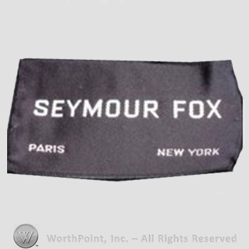 Clothing label : Seymour Fox.