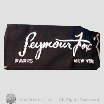 Clothing label : Seymour Fox.