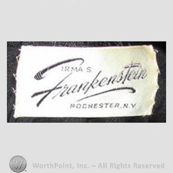 Clothing label : Irma Frankenstein.
