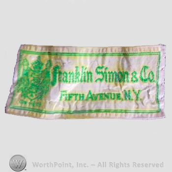 Clothing label : Franklin Simon.