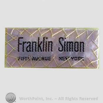 Clothing label : Franklin Simon.