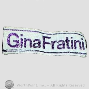 Clothing label : Gina Fratini.