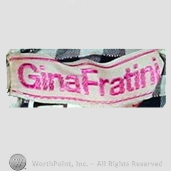 Clothing label : Gina Fratini.