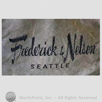 Clothing label : Frederick & Nelson.