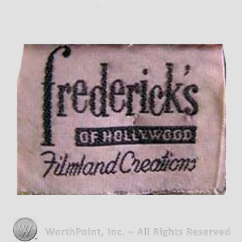 Clothing label : Fredericks of Hollywood.