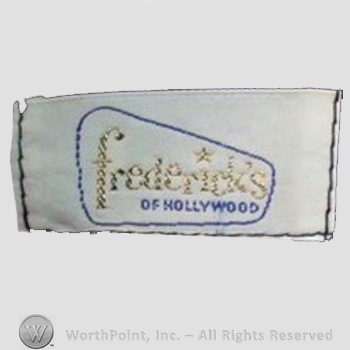 Clothing label : Fredericks of Hollywood.