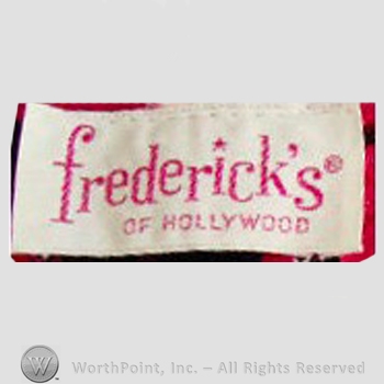 Clothing label : Fredericks of Hollywood.