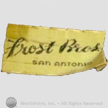 Clothing label : Frost Brothers.