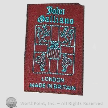 Clothing label : John Galliano.