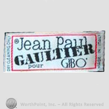 Clothing label : Jean Paul Gaultier.