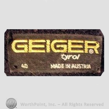 Clothing label : Geiger Tyrol.