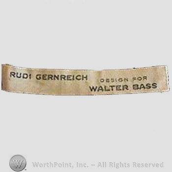 Clothing label : Rudi Gernreich.