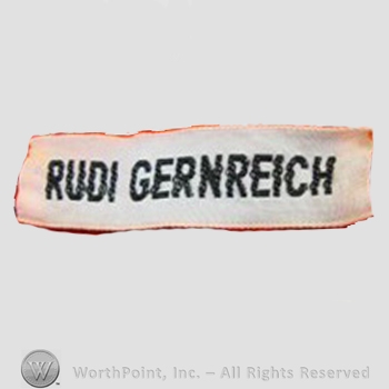 Clothing label : Rudi Gernreich.