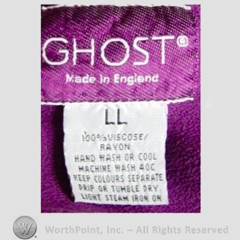 Clothing label : Ghost.