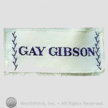 Clothing label : Gay Gibson.