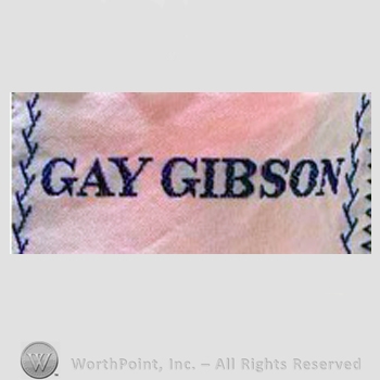 Clothing label : Gay Gibson.