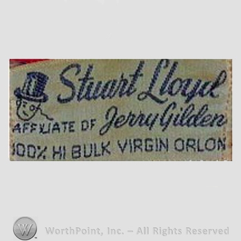 Clothing label : Jerry Gilden.