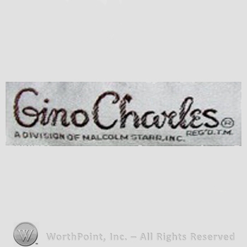 Clothing label : Gino Charles.