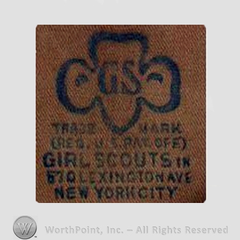 Clothing label : Girls Scouts.