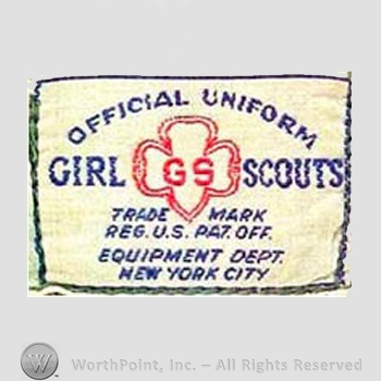 Clothing label : Girls Scouts.