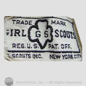 Clothing label : Girls Scouts.