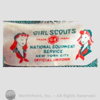 Clothing label : Girls Scouts.
