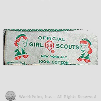 Clothing label : Girls Scouts.