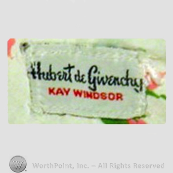 Clothing label : Hubert de Givenchy.