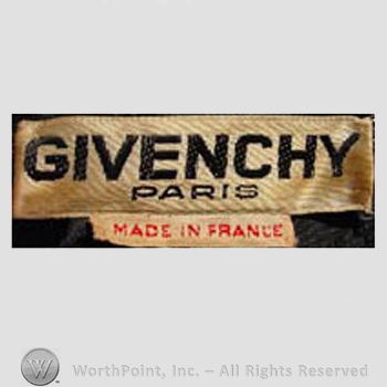 Clothing label : Hubert de Givenchy.