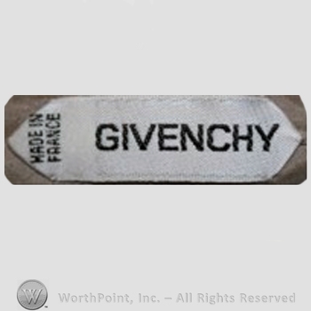 Clothing label : Hubert de Givenchy.