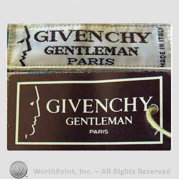 Clothing label : Hubert de Givenchy.